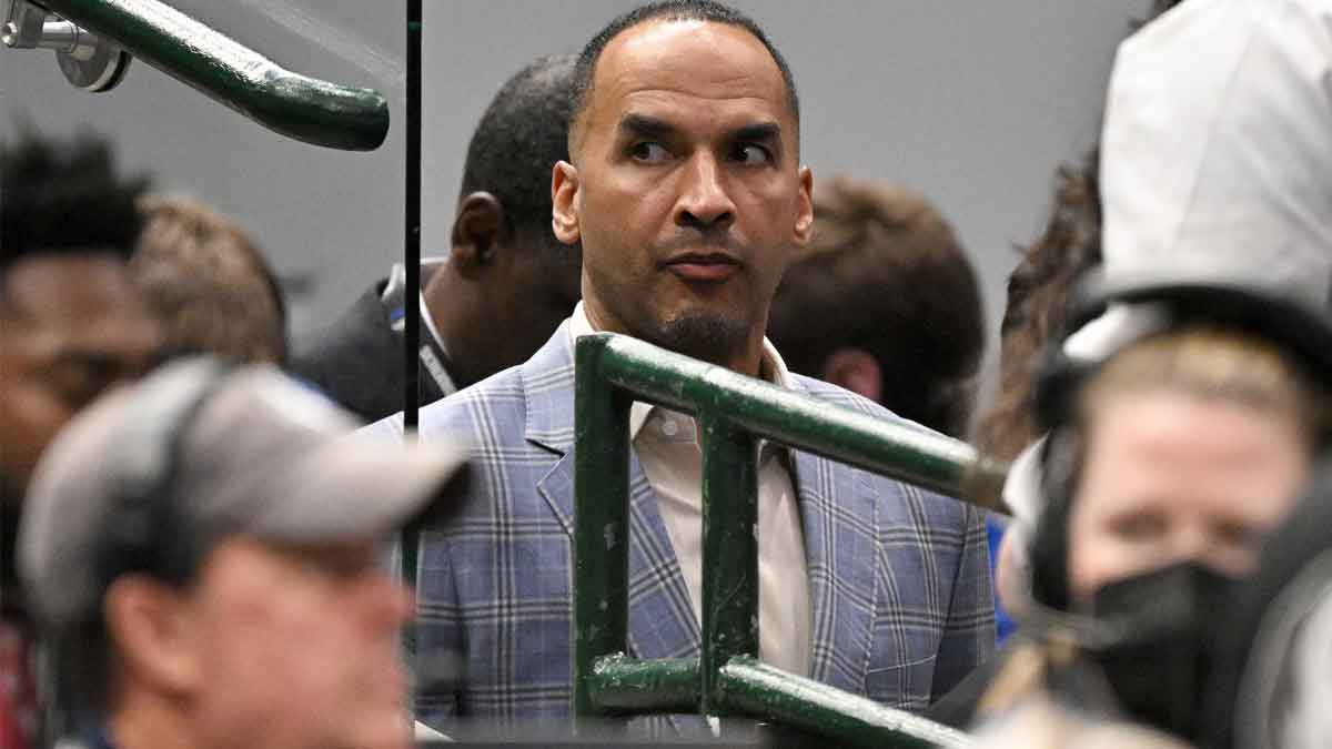Dallas Mavericks general manager Nico Harrison during the game between the Dallas Mavericks and the Los Angeles Lakers at American Airlines Center.