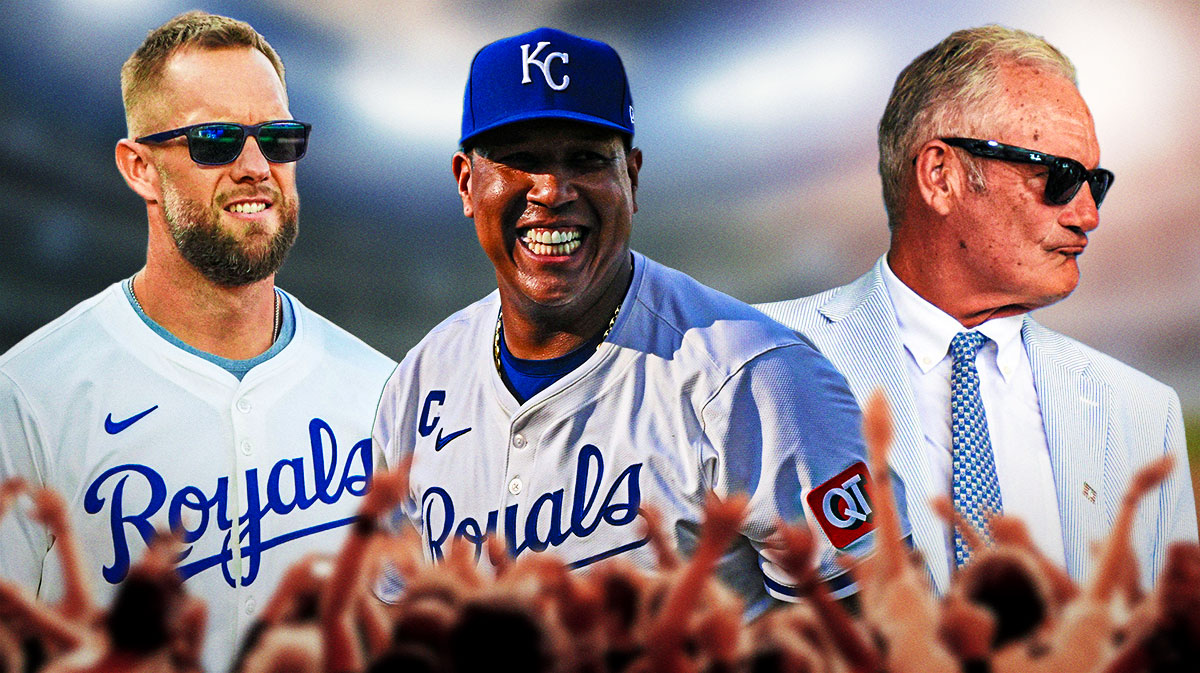 George Brett, Salvador Perez, and Alex Gordon