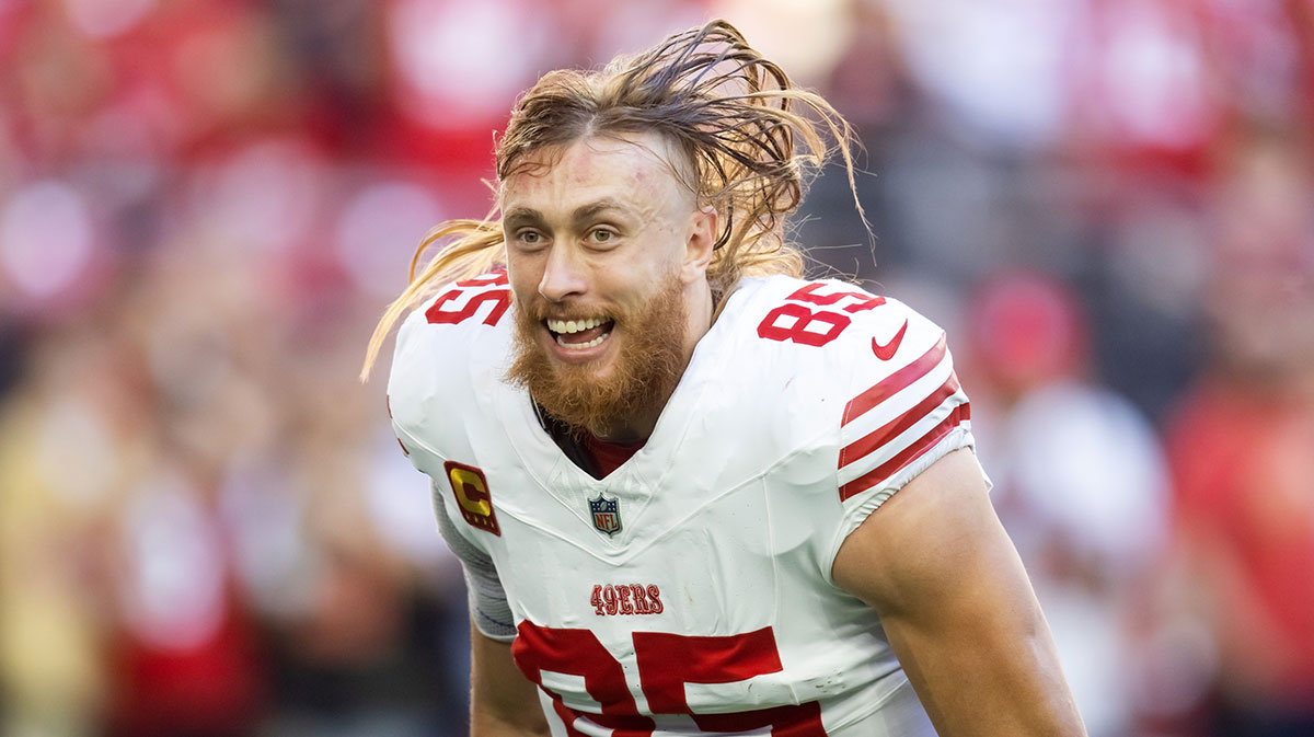 San Fransisco 49ers tight end George Kittle, who may head to WWE after he retires.
