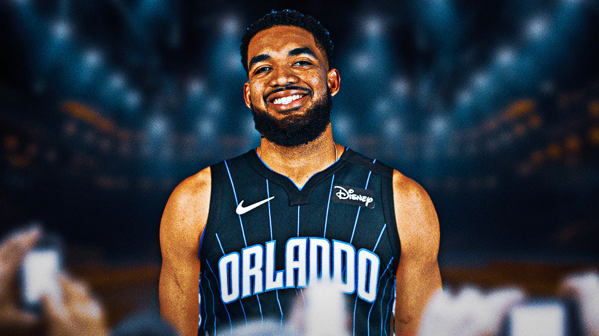 Karl-Anthony Towns photoshopped in Magic jersey