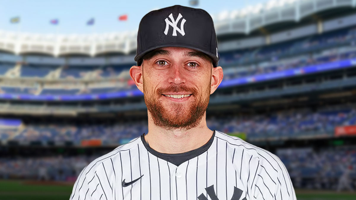 Brandon Lowe photoshopped in Yankees jersey.