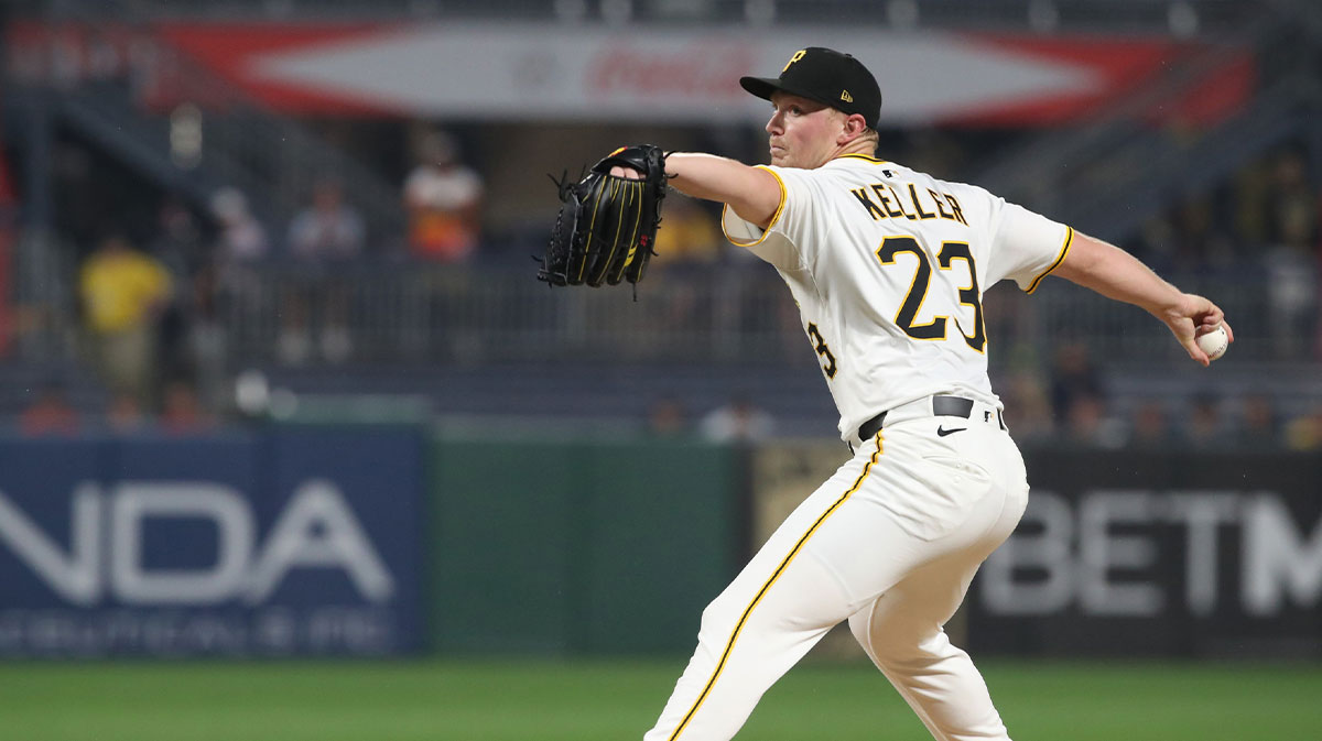 Pittsburgh Pirates starting pitcher Mitch Keller (23) delivers a pitch against the Houston Astros during the first inning at PNC Park.
