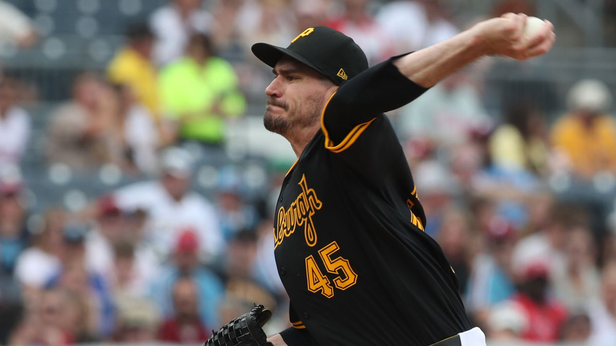 Pittsburgh Pirates starting pitcher Andrew Heaney (45) delivers a pitch against the Philadelphia Phillies during the first inning at PNC Park. MLB trade deadline