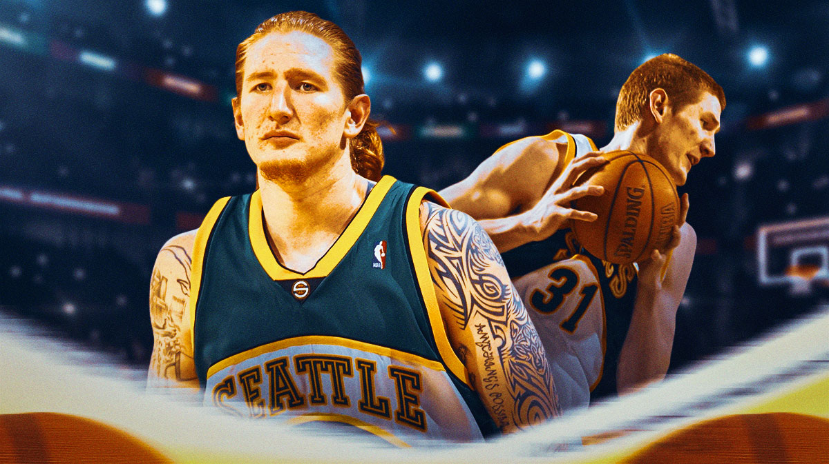 Robert Swift playing for SuperSonics. 