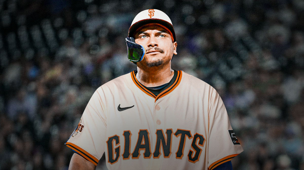 Josh Naylor photoshopped (with his jersey number) in Giants jersey.