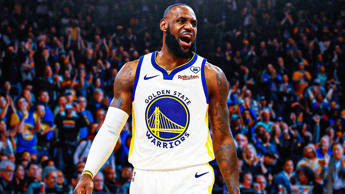 LeBron James photoshopped Warriors