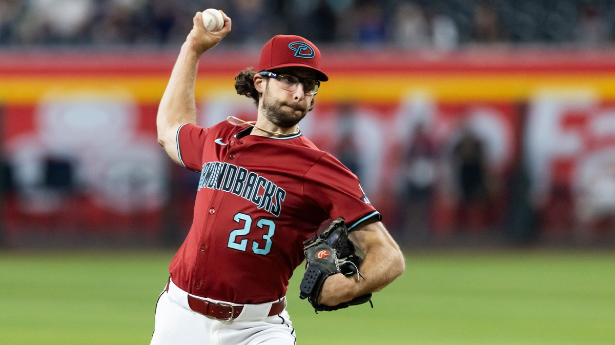 Arizona Diamondbacks pitcher Zac Gallen in the first inning against the Pittsburgh Pirates at Chase Field.