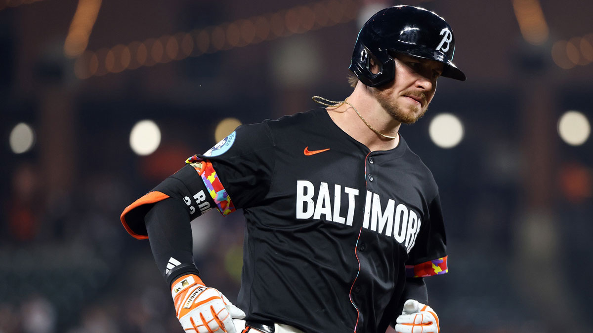 Baltimore Orioles outfielder Ryan O'Hearn (32) rounds the bases after hitting a home run during the second inning against the Los Angeles Angels at Oriole Park at Camden Yards. Sanchez