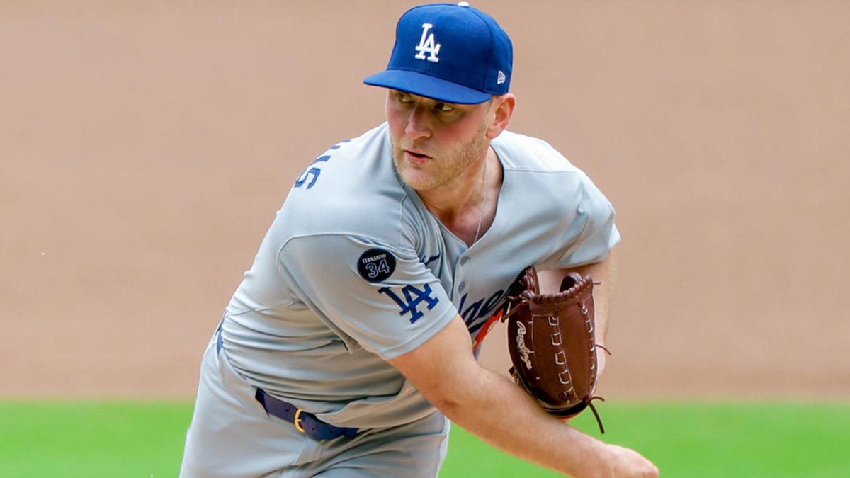 Los Angeles Dodgers starting pitcher Ben Casparius (78) throws a pitch during the first inning against the San Diego Padres at Petco Park.