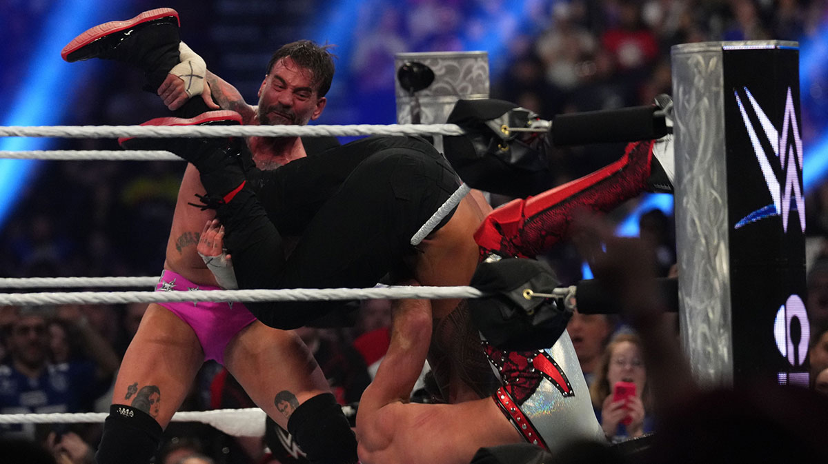 WWE Superstar CM Punk, who addressed the crowd chanting who R-Truth, whose release was announced the day before, eliminating Roman Reigns and Seth Rollins from Royal Rumble.