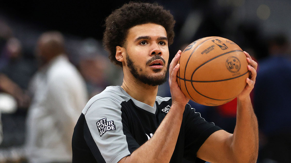 Brooklyn Nets forward Cameron Johnson (2) takes a shot before a game against the Washington Wizards at Capital One Arena.