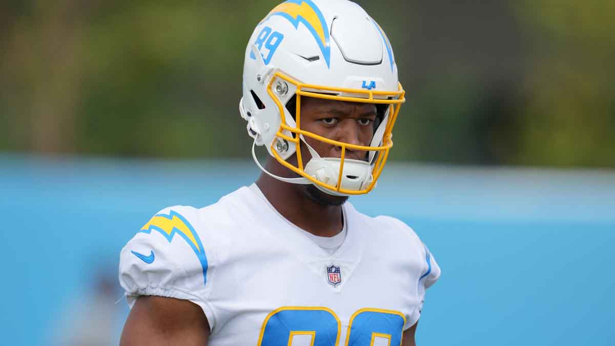 Los Angeles Chargers tight end Donald Parham Jr. (89) during minicamp at the Hoag Performance Center.
