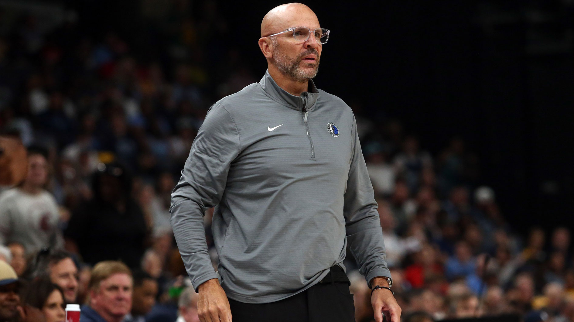 Dallas Mavericks head coach Jason Kidd looks on during the second quarter against the Memphis Grizzlies at FedExForum.
