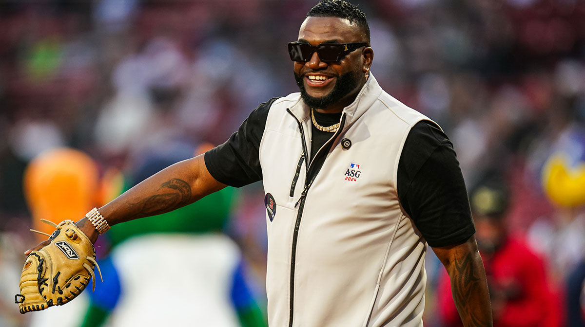 Former Boston Red Sox star David Ortiz at fenway for a Make A Wish meet and greet before the game against the Tampa Bay Rays at Fenway Park.