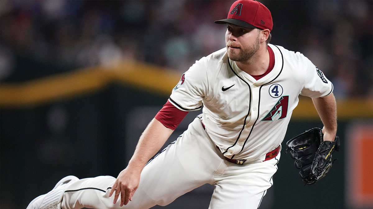Arizona Diamondbacks' Corbin Burnes (39) pitches against the Washington Nationals at Chase Field
