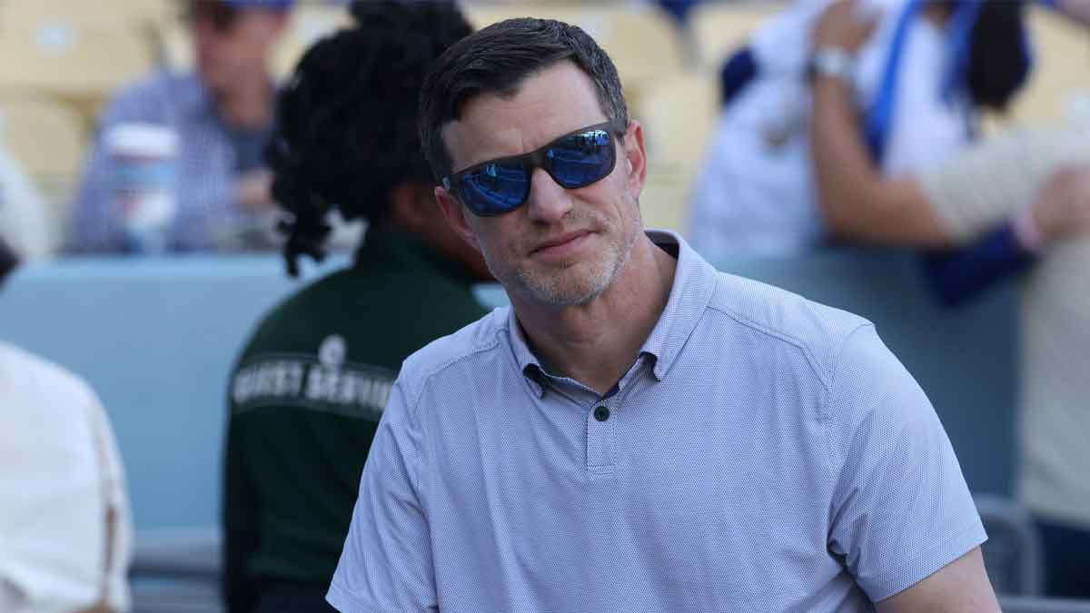 Los Angeles Dodgers president of baseball operations Andrew Friedman before a game against the Chicago Cubs at Dodger Stadium.