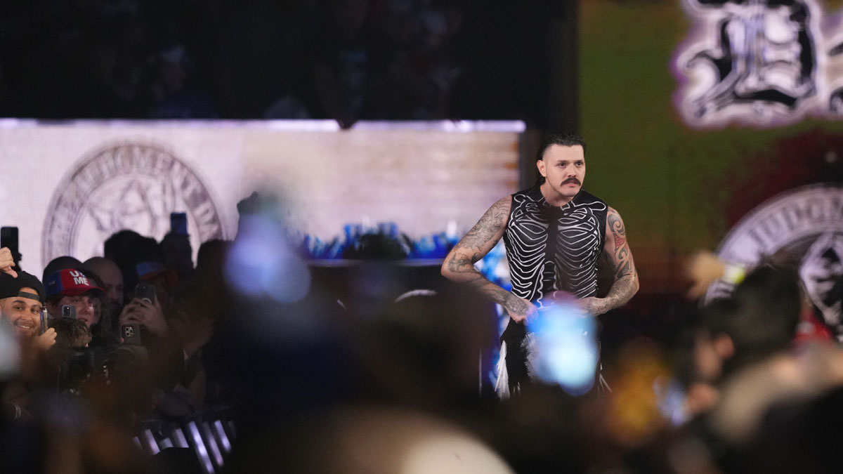 WWE Superstar Dominik Mysterio, who Liv Morgan celebrated on Father's Day, at the Royal Rumble.