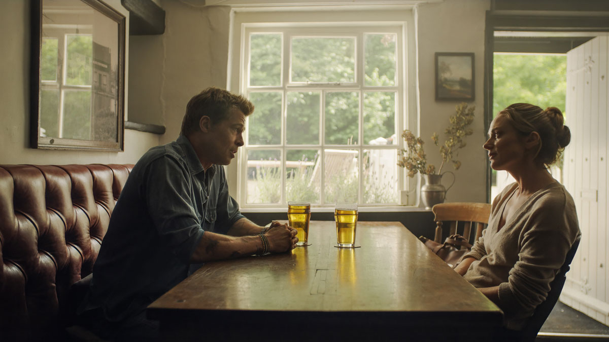 Brad Pitt and Kerry Condon.