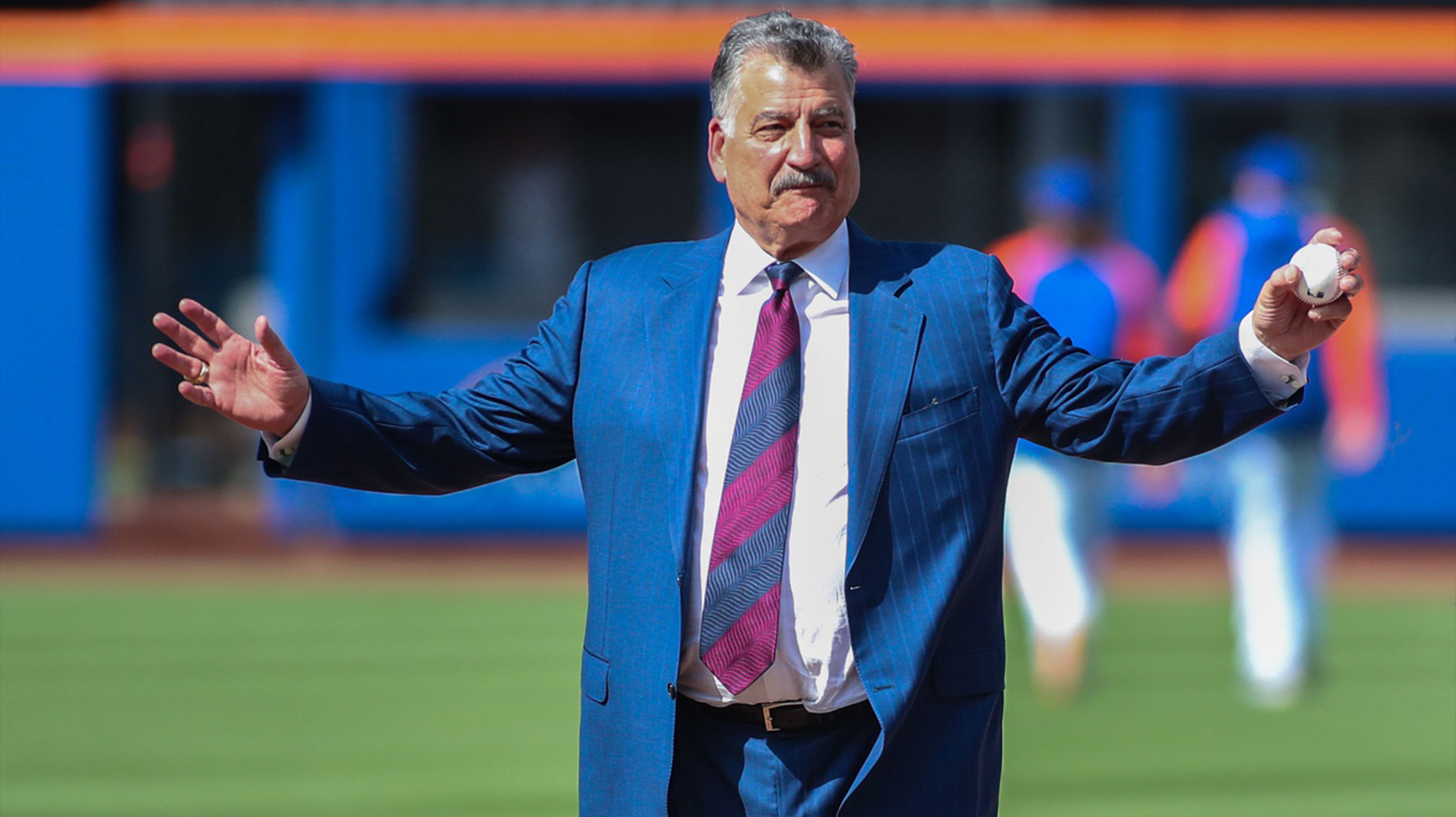 Former New York Mets first baseman Keith Hernandez at the ceremony for his jersey retirement at Citi Field. MLB
