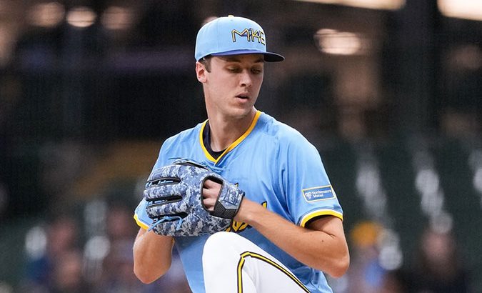 Milwaukee Brewers pitcher Jacob Misiorowski (33) throws a pitch during the second inning against the St. Louis Cardinals.