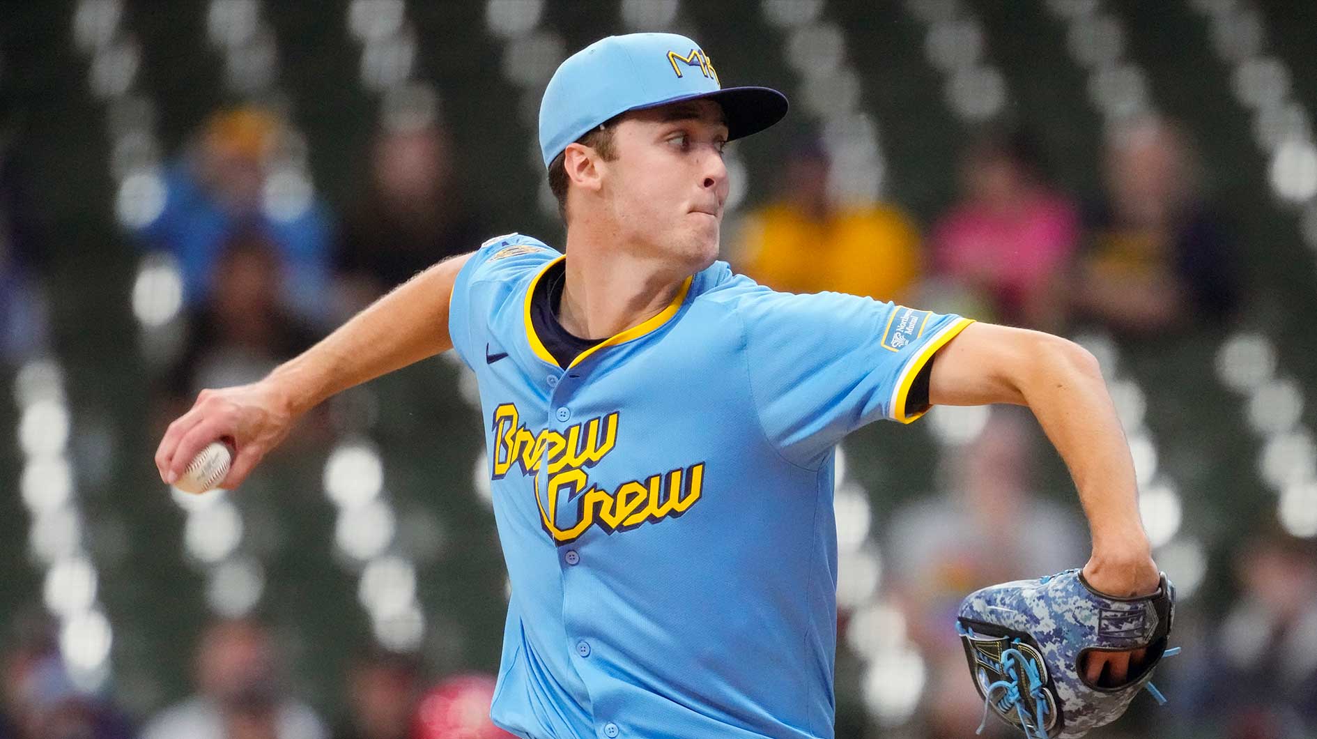 Milwaukee Brewers pitcher Jacob Misiorowski (33) throws a pitch during the first inning against the St. Louis Cardinals at American Family Field.