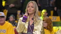 Owner and president of the Los Angeles Lakers Jeanie Buss attends the game against the Utah Jazz at Crypto.com Arena.