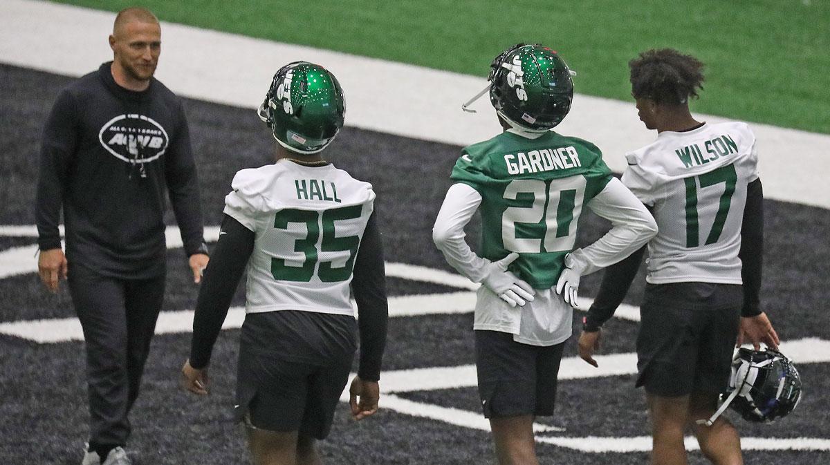 Running back Breece Hall, cornerback Sauce Gardner and wide receiver Garrett Wilson took part in the New York Jets Rookie Camp, held at their practice facility in Florham Park, NJ.