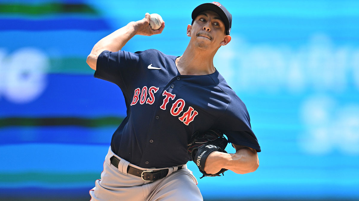 Boston Red Sox starting pitcher Justin Garza (63) throws a pitch against the Minnesota Twins during the first inning at Target Field.