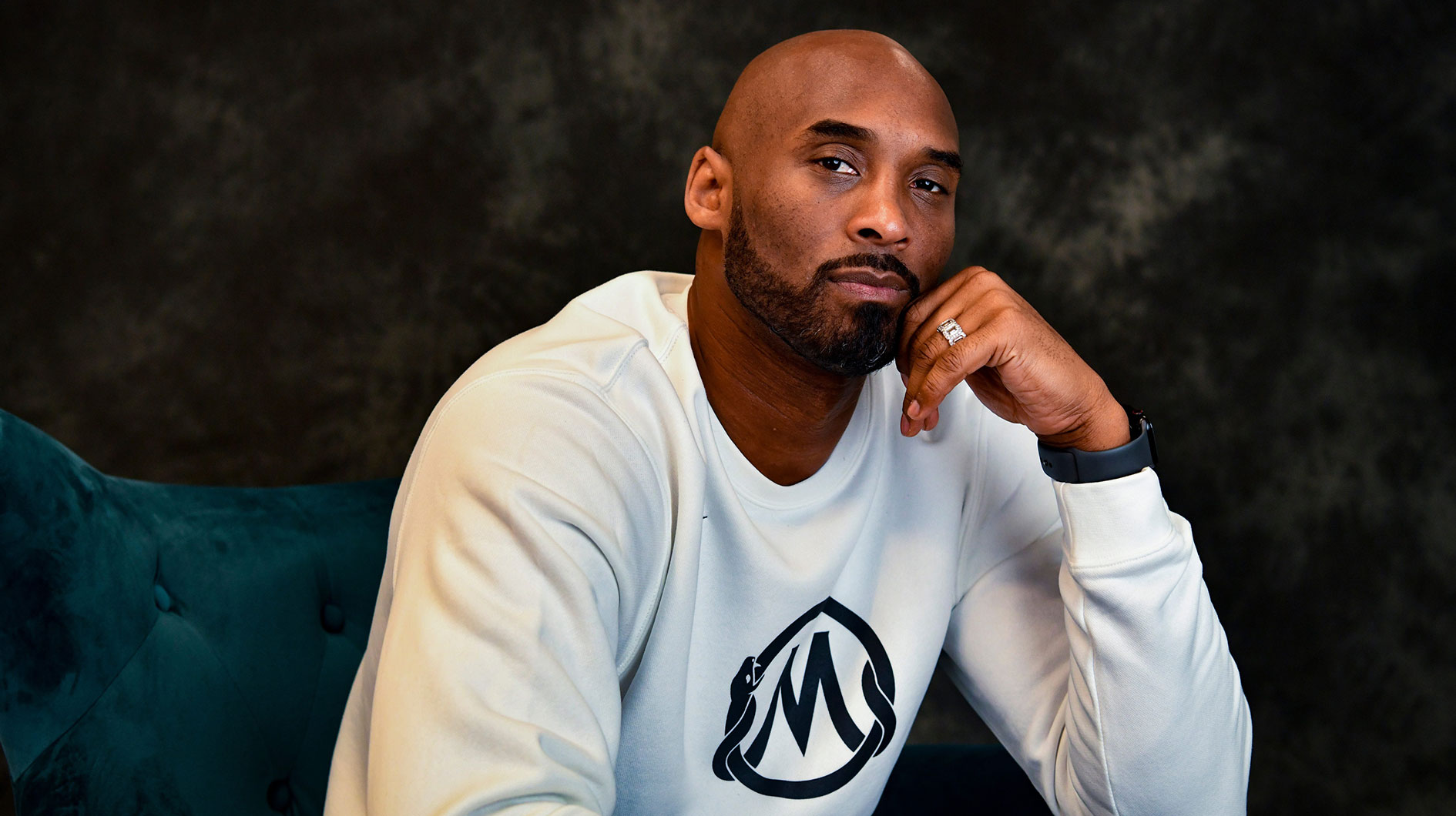 Kobe Bryant poses for a portrait inside of his office in Costa Mesa, California, on Jan. 17, 2020. Bryant, one of the greatest NBA players in history, is building an impressive resume in his post-basketball career, including winning an Academy Award.