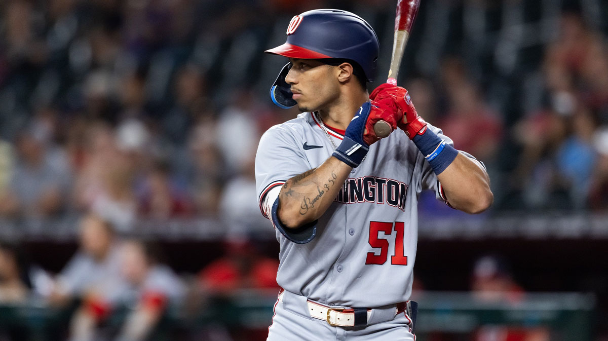 Washington Nationals outfielder Daylen Lile against the Arizona Diamondbacks at Chase Field.