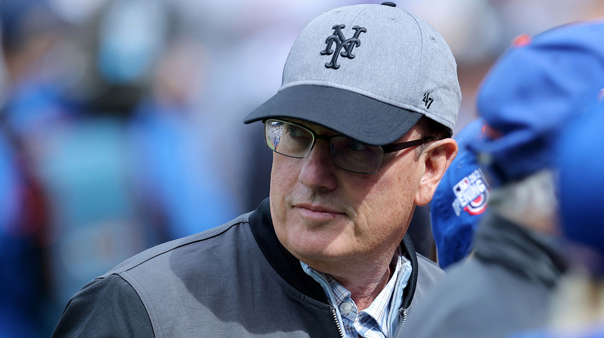 New York Mets owner Steve Cohen on the field before the Mets home opener against the Toronto Blue Jays at Citi Field.