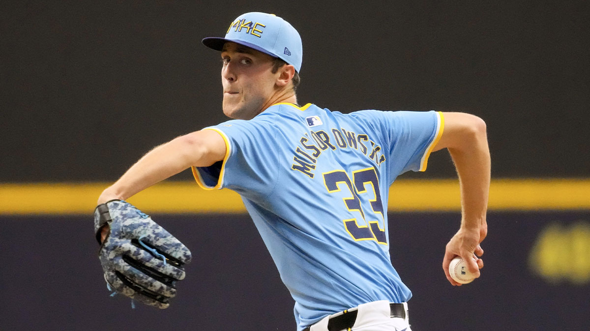Milwaukee Brewers pitcher Jacob Misiorowski (33) throws a pitch during the third inning against the St. Louis Cardinals at American Family Field.
