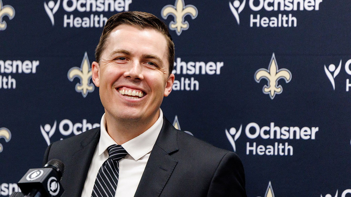 New Orleans Saints introduce Kellen Moore as the head coach and he addresses the media at Ochsner Sports Performance Center.