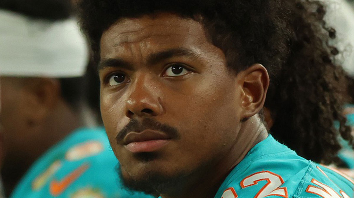 Miami Dolphins safety Patrick McMorris (32) against the Tampa Bay Buccaneers during the second half at Raymond James Stadium.