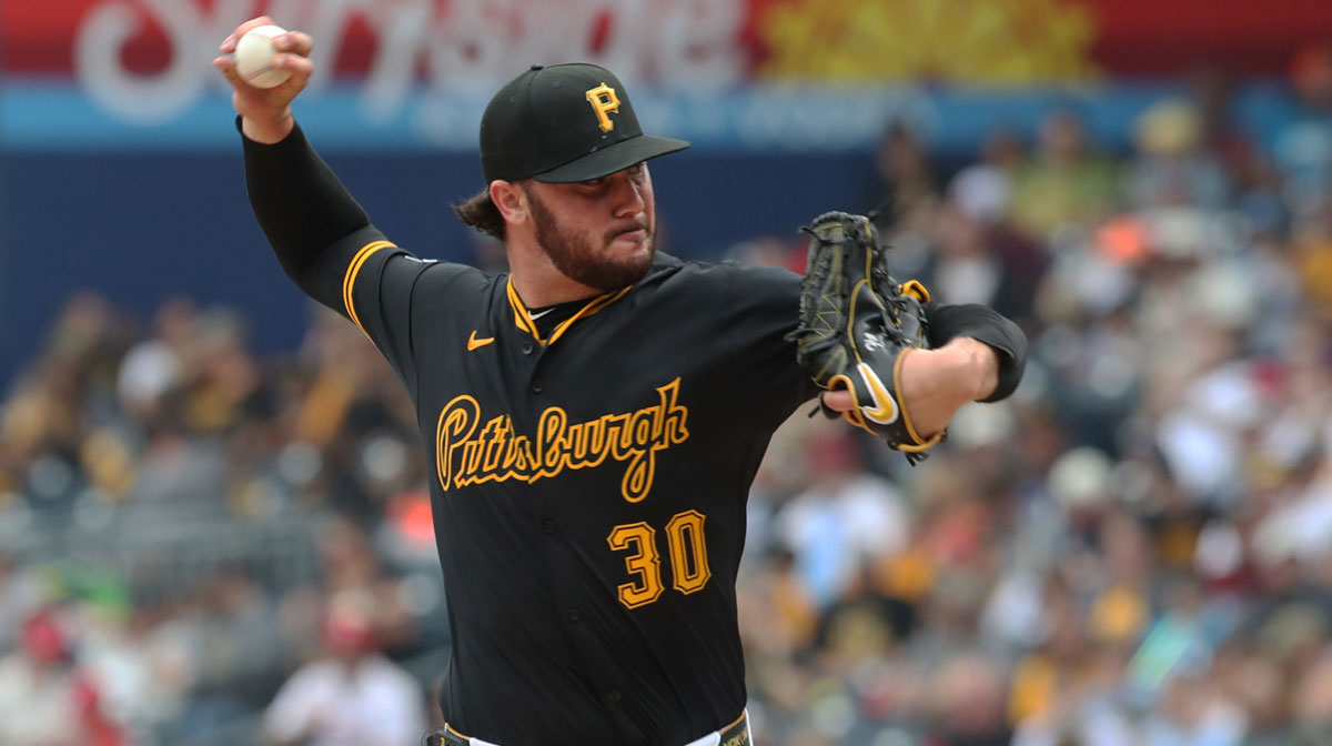 Pittsburgh Pirates starting pitcher Paul Skenes (30) pitches against the Philadelphia Phillies during the fourth inning at PNC Park.