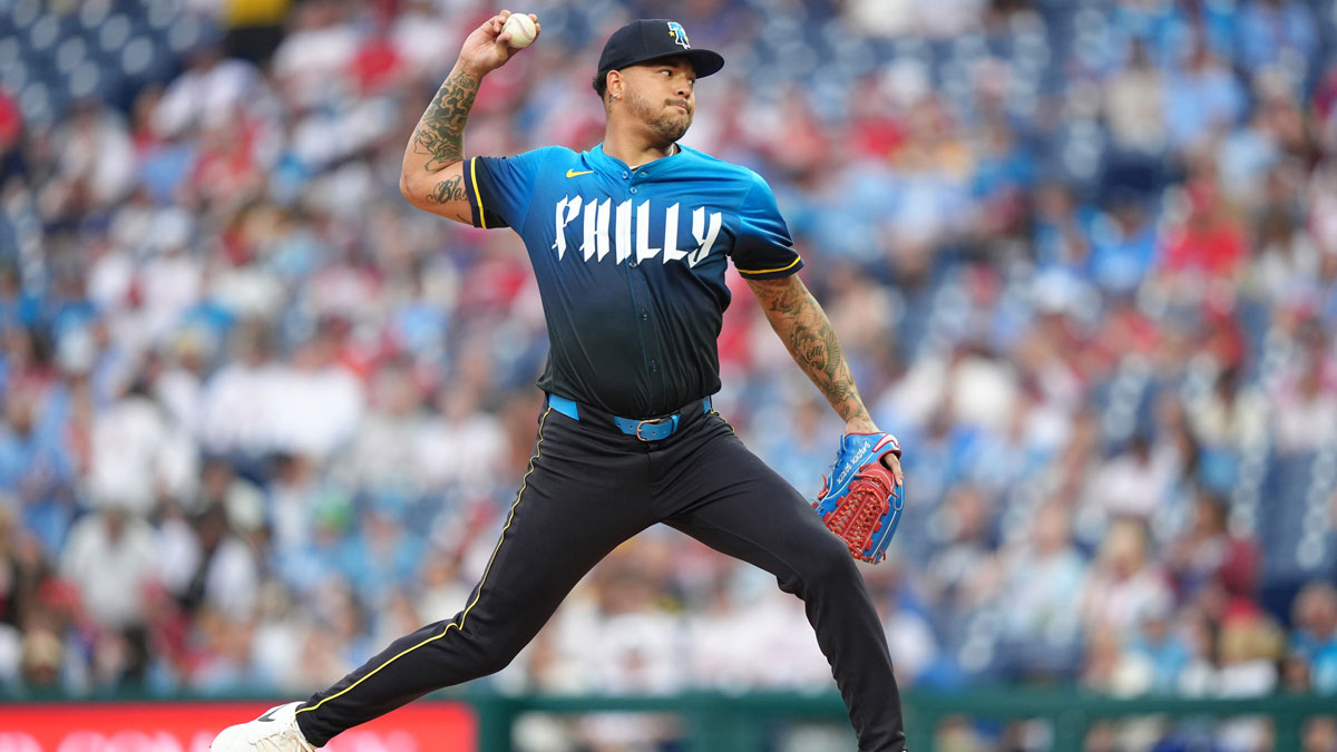 Philadelphia Phillies starting pitcher Taijuan Walker (99) throws a pitch against the Milwaukee Brewers in the first inning at Citizens Bank Park.