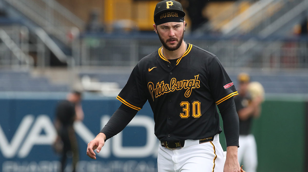 Pittsburgh Pirates pitcher Paul Skenes (30) walks in from the bullpen before the Pirates host the Philadelphia Phillies at PNC Park.