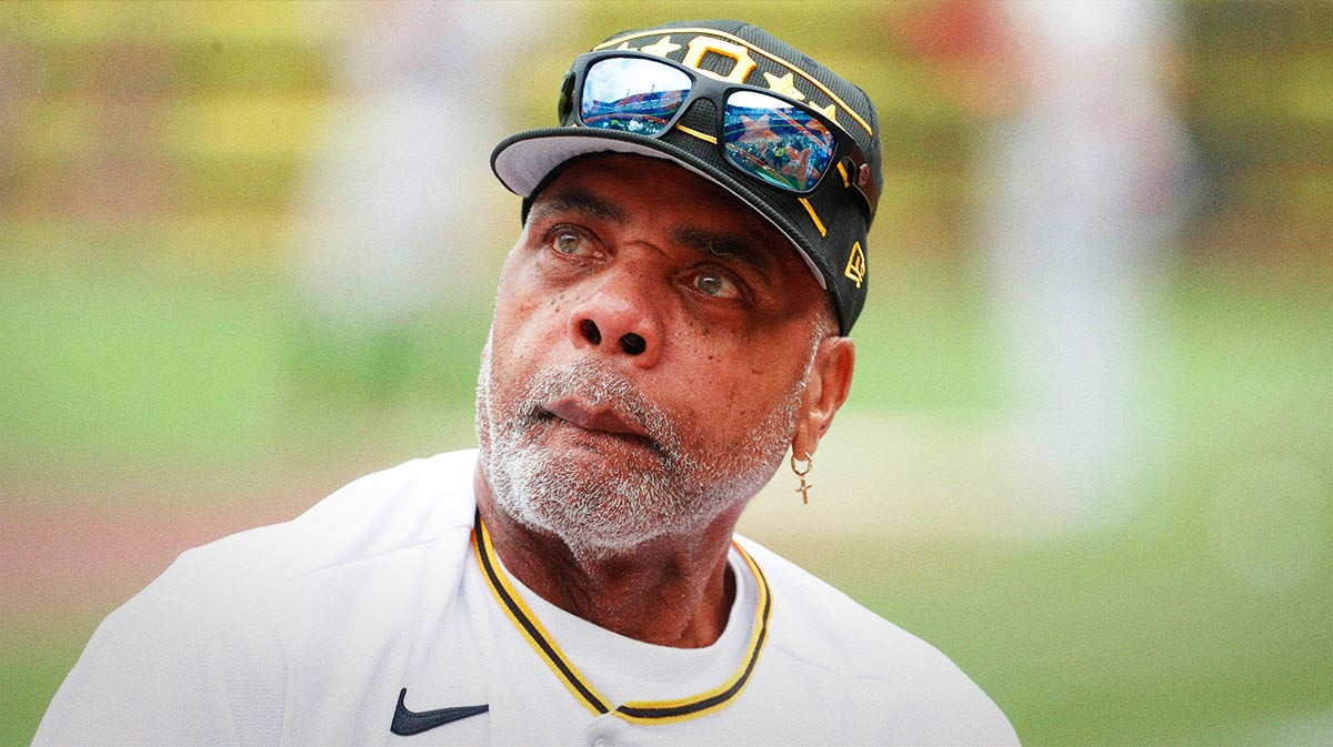 Pittsburgh Pirates former right fielder and 1978 MVP Dave Parker looks on during a ceremony honoring the 1979 World Series team before the Pirates host the Atlanta Braves at PNC Park.