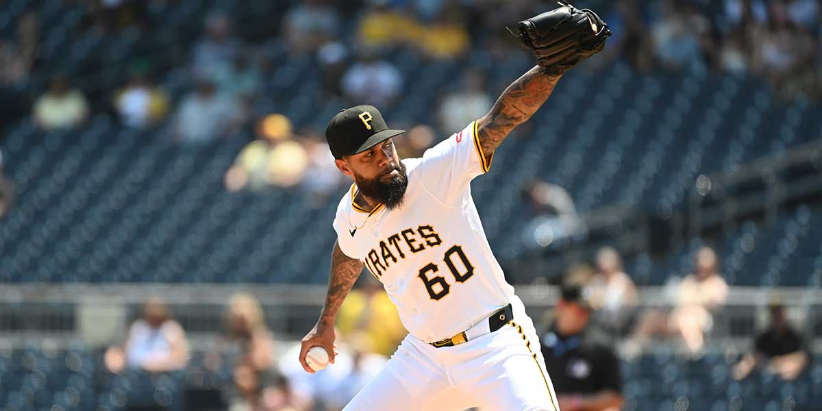 Jun 11, 2025; Pittsburgh, Pennsylvania, USA; Pittsburgh Pirates relief pitcher Dennis Santana (60) delivers the ball to the Miami Marlins at PNC Park. Mandatory Credit: Philip G. Pavely-Imagn Images