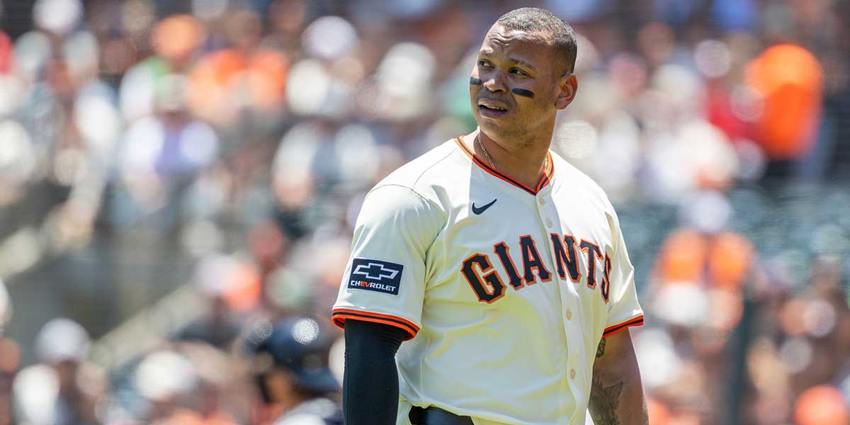 San Francisco Giants infielder Rafael Devers (16) during the game against the Cleveland Guardians at Oracle Park.
