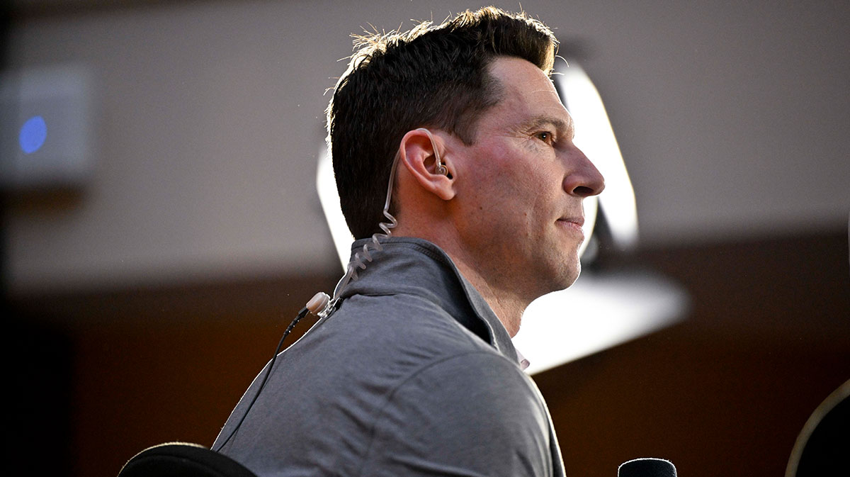Boston Red Sox chief baseball officer Craig Breslow speaks with the media at the Hilton Anatole during the 2024 MLB Winter Meetings. Mandatory Credit: