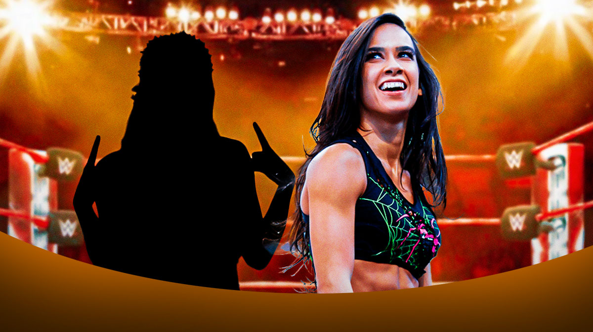 Silhouette of released WWE Superstar Cora Jade next to AJ Lee, who she thinks she could convince to return.