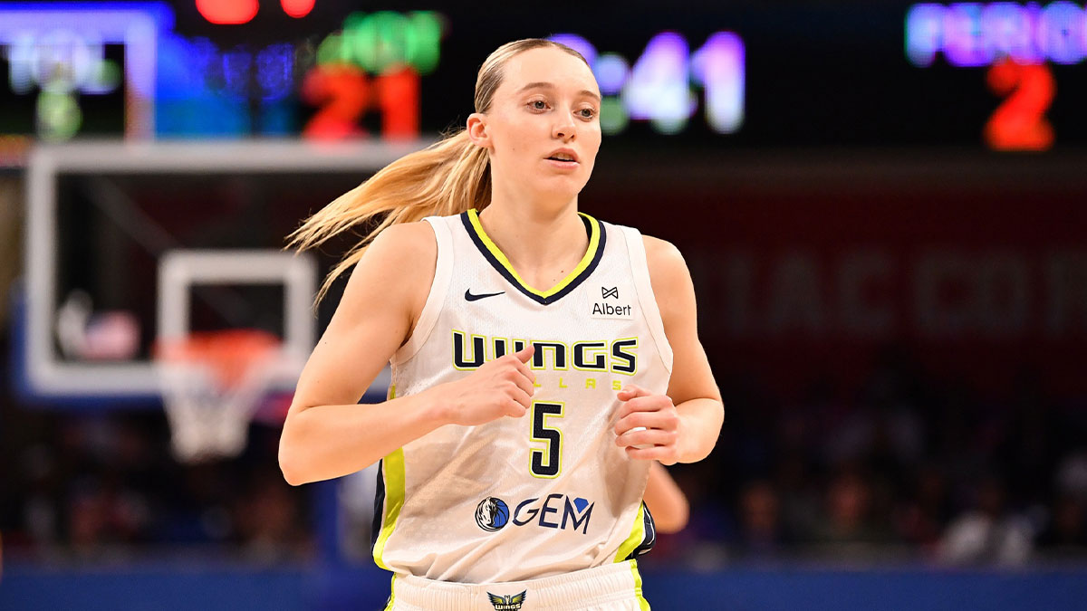 Dallas Wings guard Paige Bueckers (5) is seen during the first half against the Chicago Sky at the Wintrust Arena.