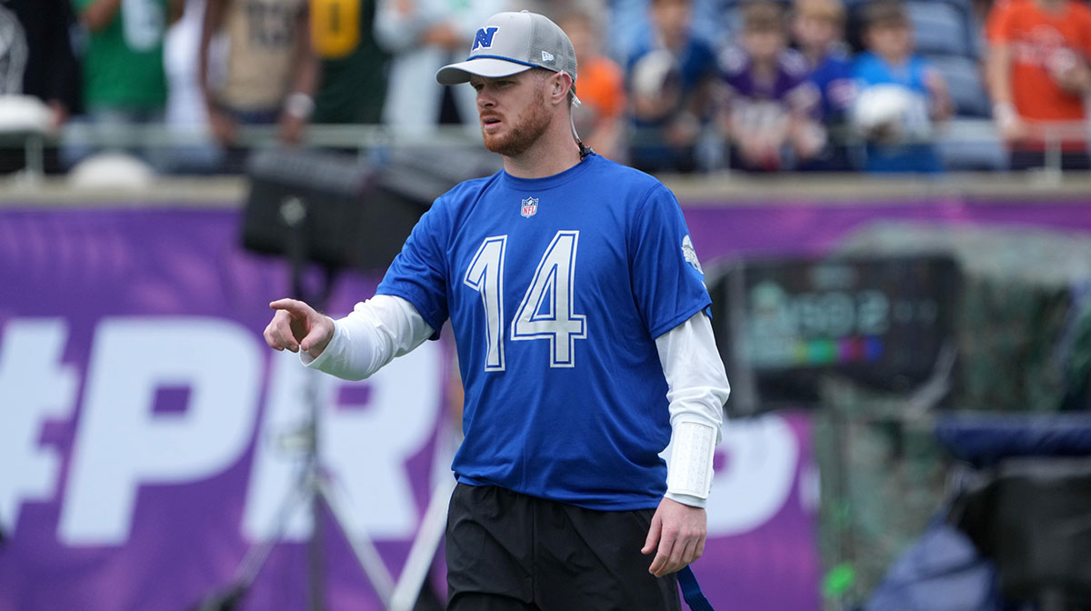 Minnesota Vikings quarterback Sam Darnold (14) during NFC Practice for the Pro Bowl Games at Camping World Stadium.