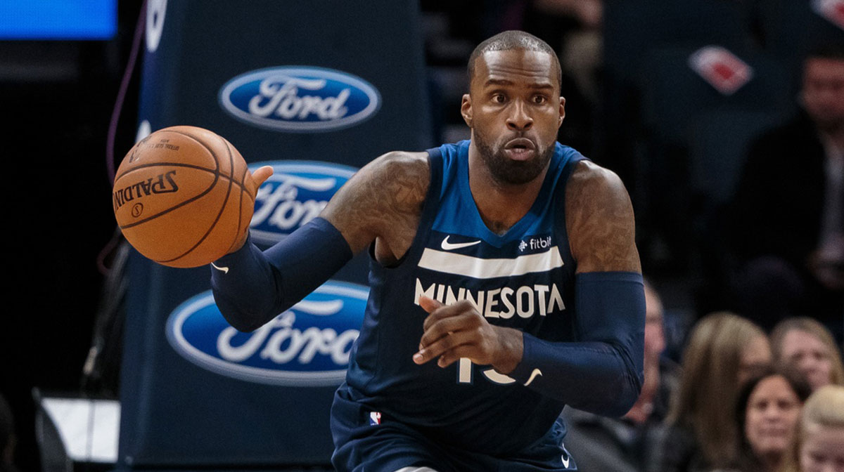 Minnesota Timberwolves forward Shabazz Muhammad (15) dribbles in the second quarter against the Phoenix Suns at Target Center.