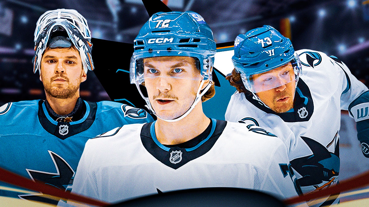 William Eklund in the center, Yaroslav Askarov and Tyler Toffoli on the sides. Sharks free agency, Sharks nightmare, NHL Free agency