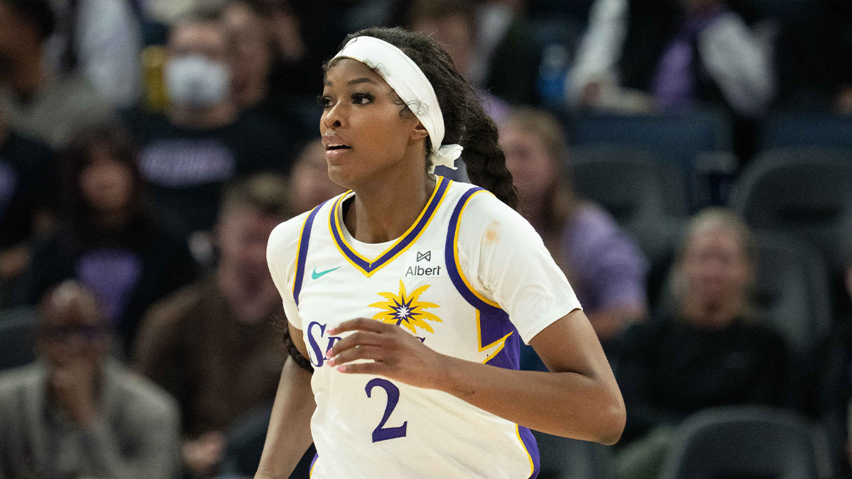 Los Angeles Sparks forward Rickea Jackson (2) during the first quarter against the Golden State Valkyries at Chase Center.