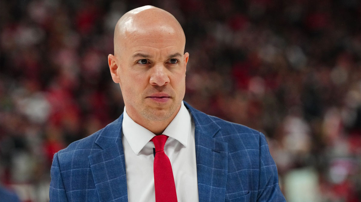 Washington Capitals head coach Spencer Carbery walks off the ice after their loss to the Carolina Hurricanes in game three of the second round of the 2025 Stanley Cup Playoffs at Lenovo Center.