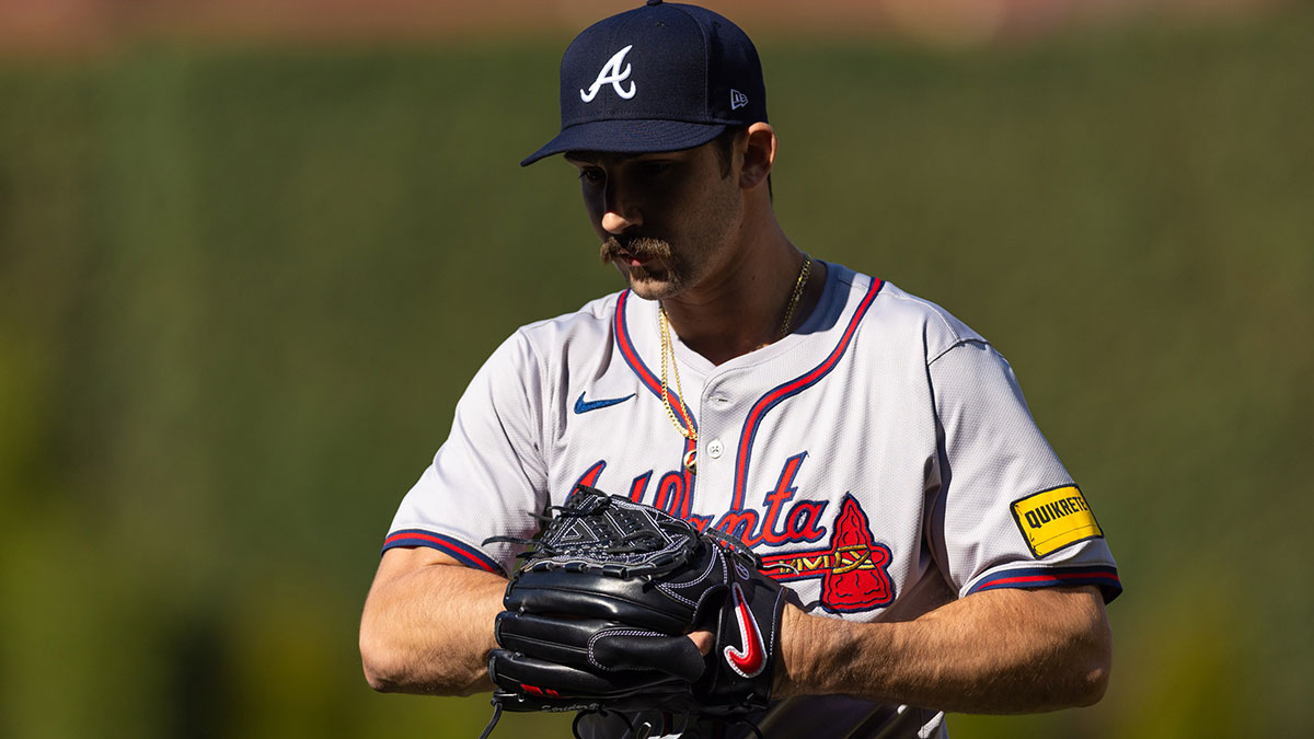 Atlanta Braves starting pitcher Spencer Strider (99) in action against the Philadelphia Phillies.