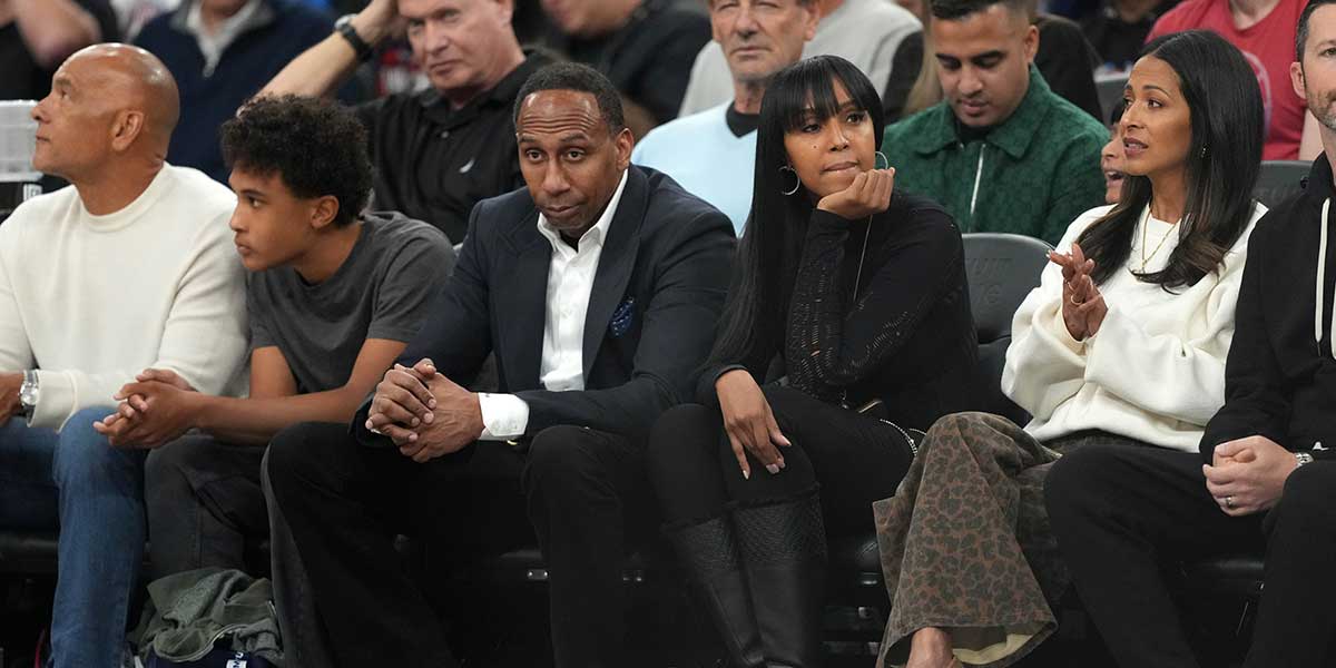 Stephen A. Smith attends game six of first round for the 2025 NBA Playoffs between the Denver Nuggets and the LA Clippers at Intuit Dome.
